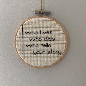 Hamilton embroidered hoop